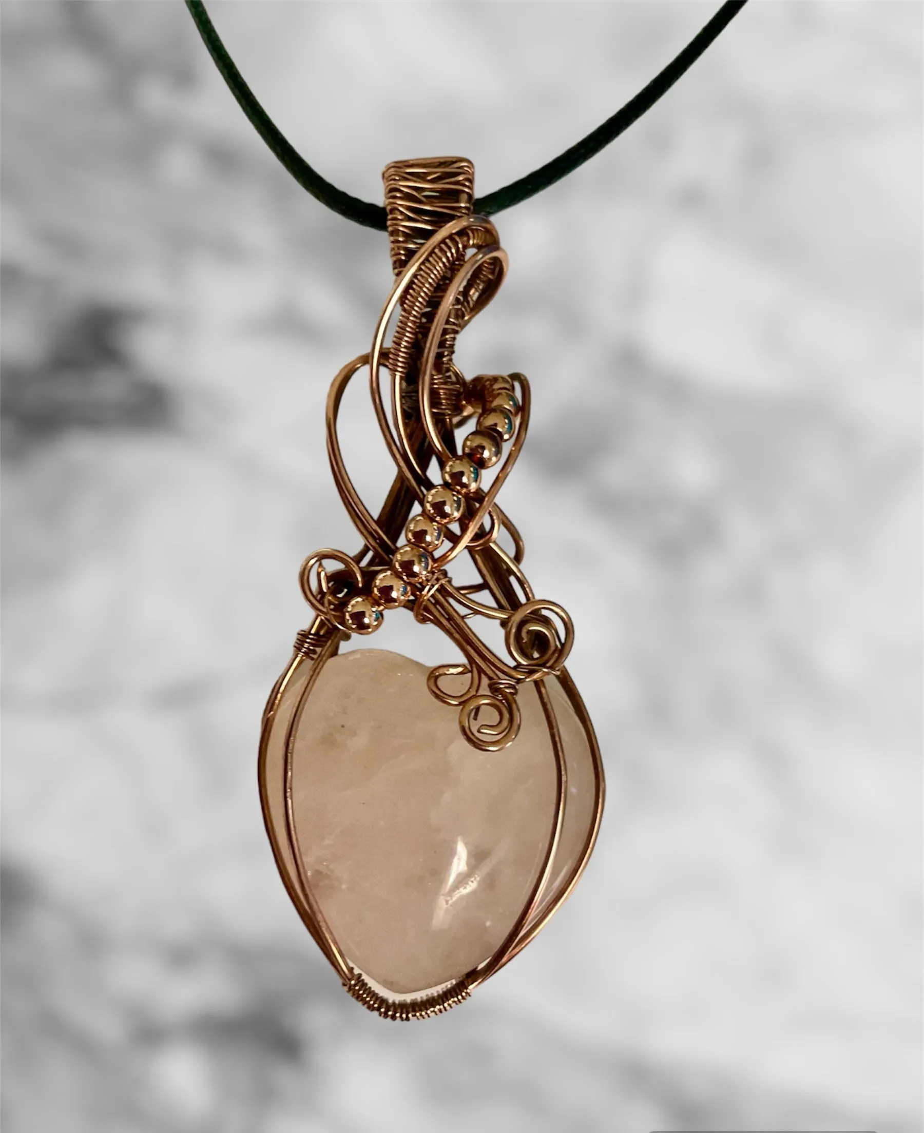 Rose Quartz Heart Pendant