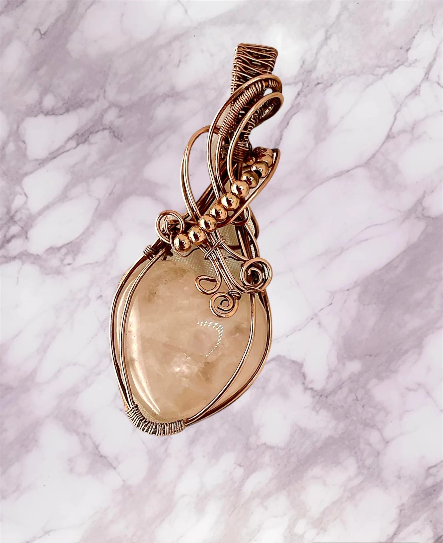 Rose Quartz Heart Pendant