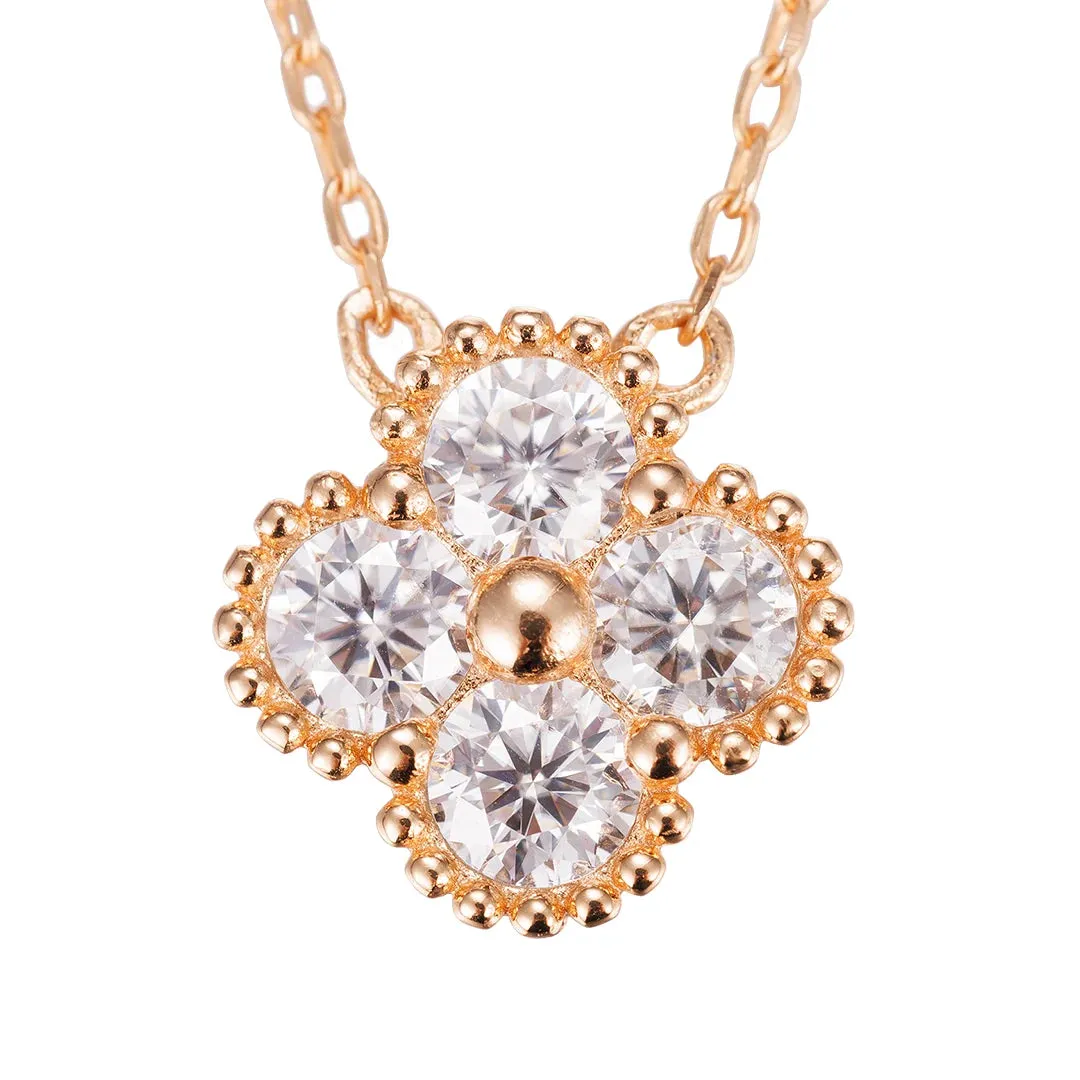 S925 Moissanite Floral Necklace