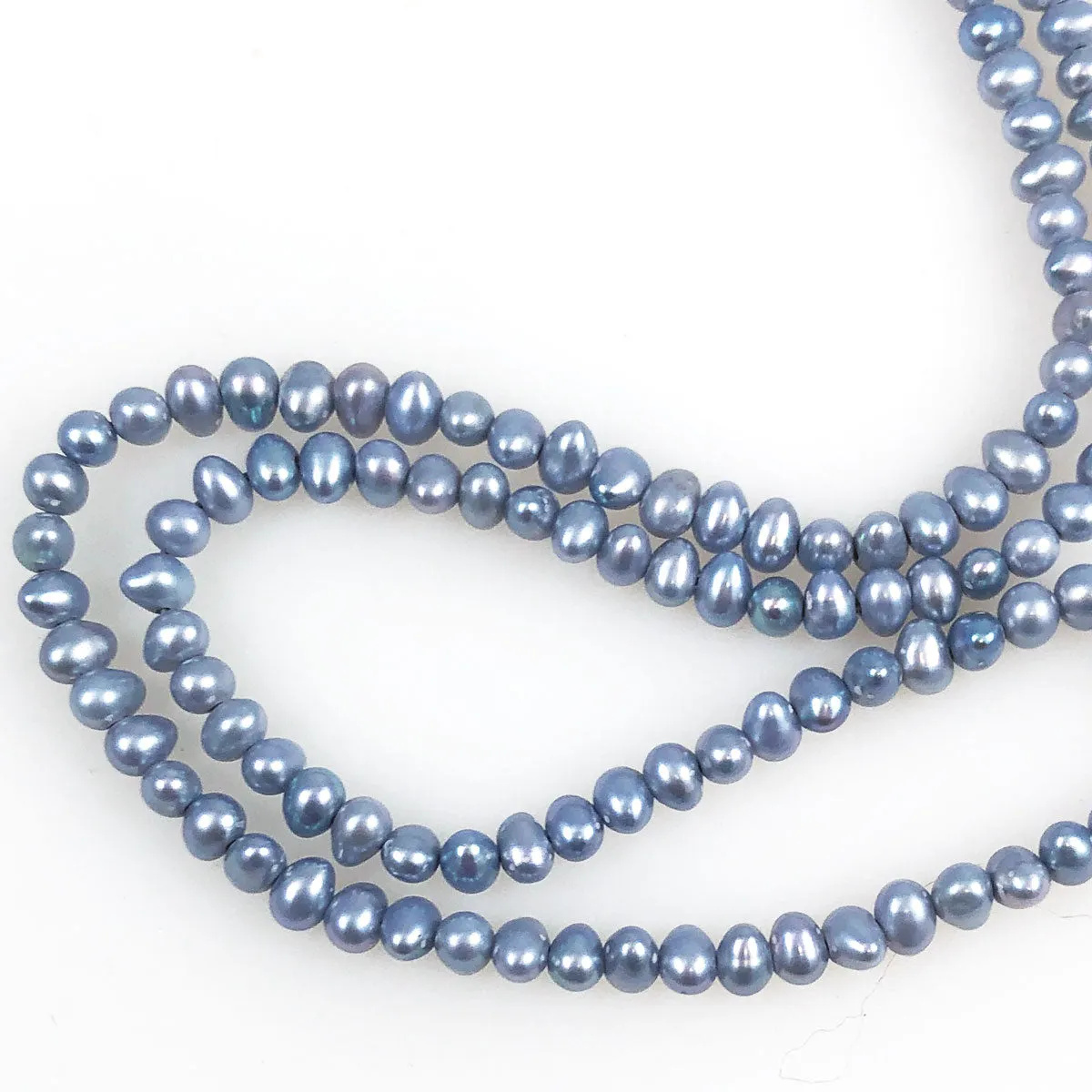 Silver Freshwater Pearls 3.5 Ovals