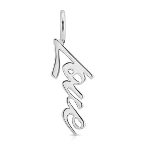 Silver Script Pendant Love