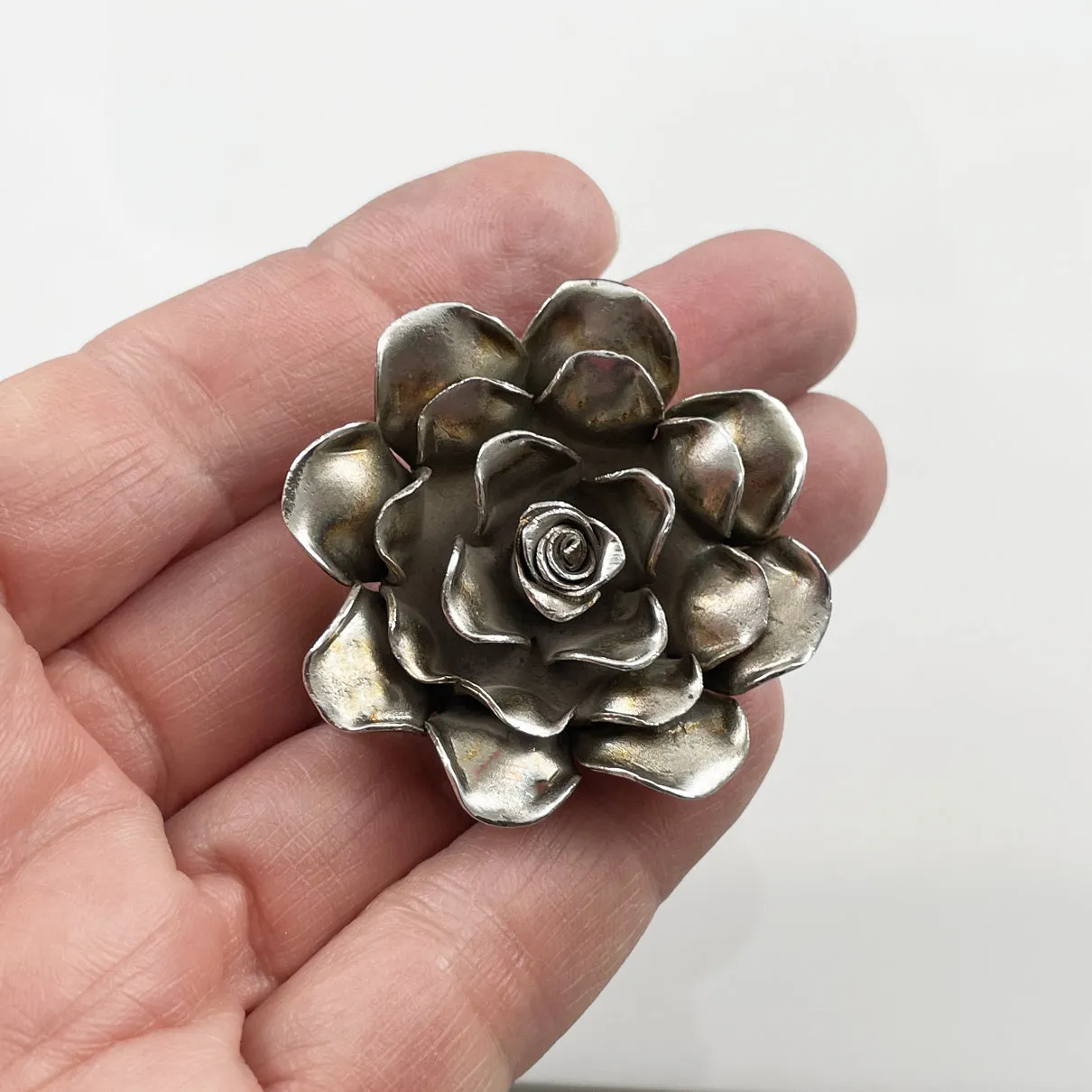 Sterling Silver Artisan Floral Pendant