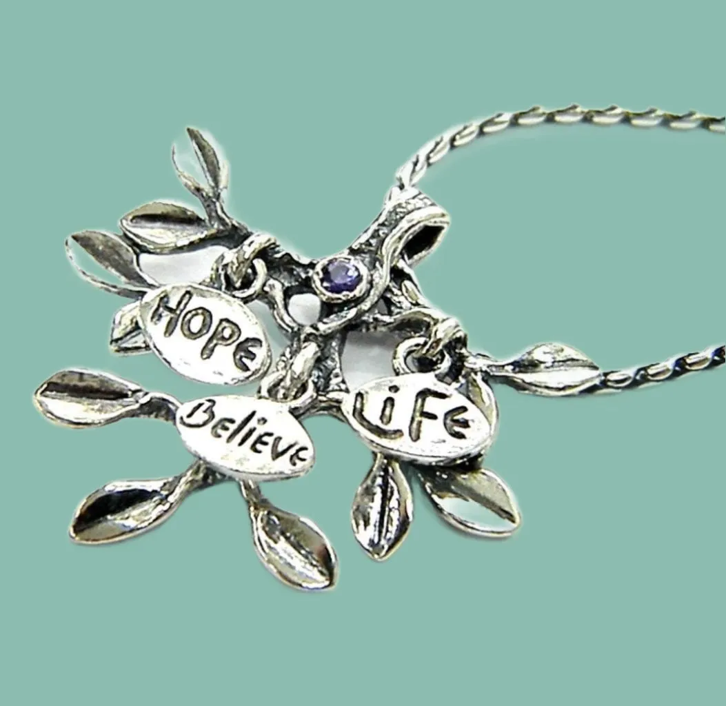 Sterling silver necklace for woman Jewish jewelry from Israel. Tree of Life Necklace