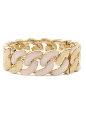 Stretch Link Bracelet - Gold Blush