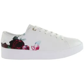 Ted Baker Artile Rose Print Womens White Trainers