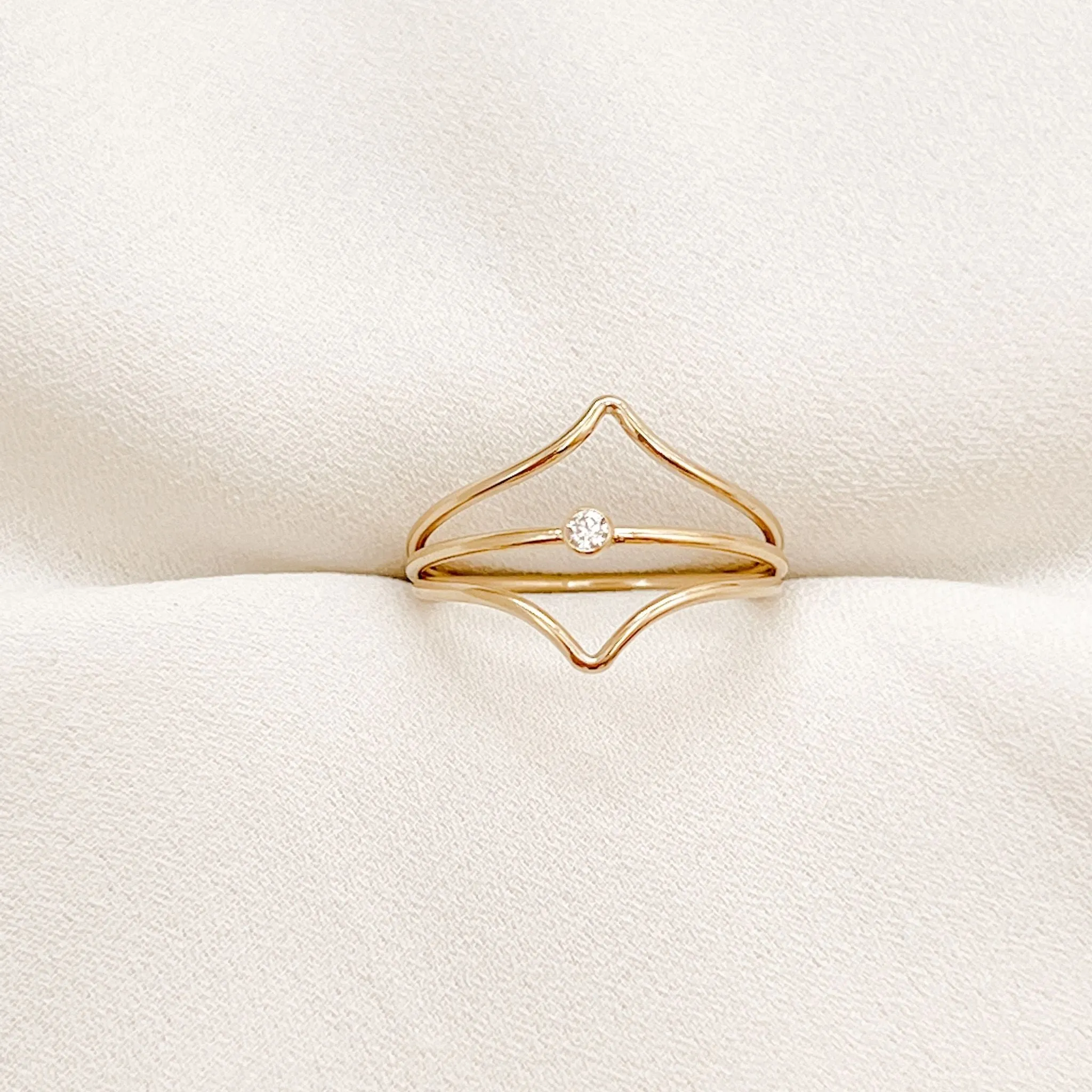 The Apex Gold Stacking Ring