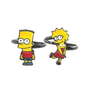 The Simpsons Themed Bart and Lisa Adjustable Ring | DOTOLY