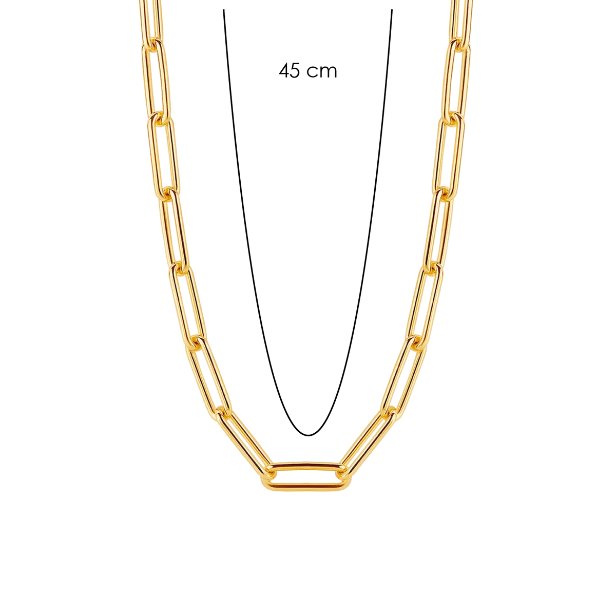 TI SENTO-Milano Sterling Silver with Yellow Gold Plating Link Necklace