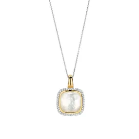 Ti Sento Two-Tone Mother of Pearl Pendant Necklace