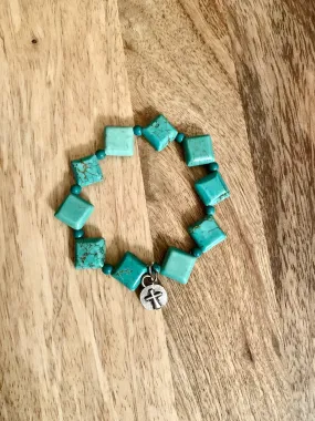 Turquoise Square Bracelet