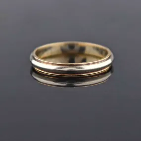 Vintage 14K Gold Two Tone Wedding Band Ring