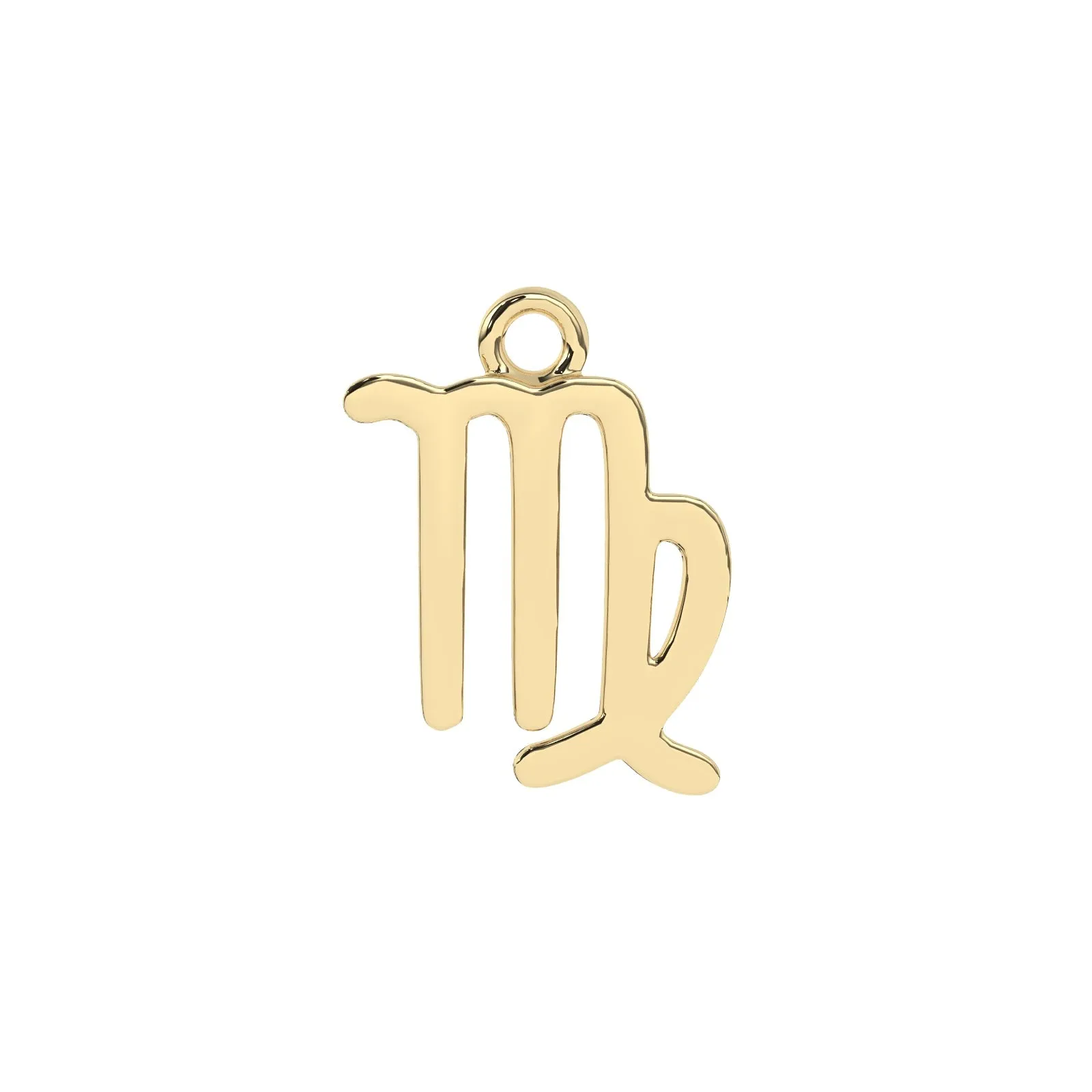 Virgo Zodiac Charm | 10k Yellow Gold