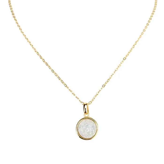 White Druzy Agate Necklace