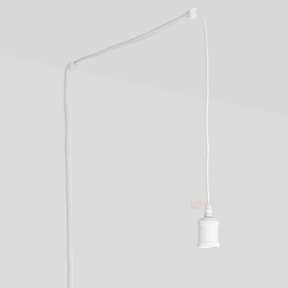 White Plug-In Pendant