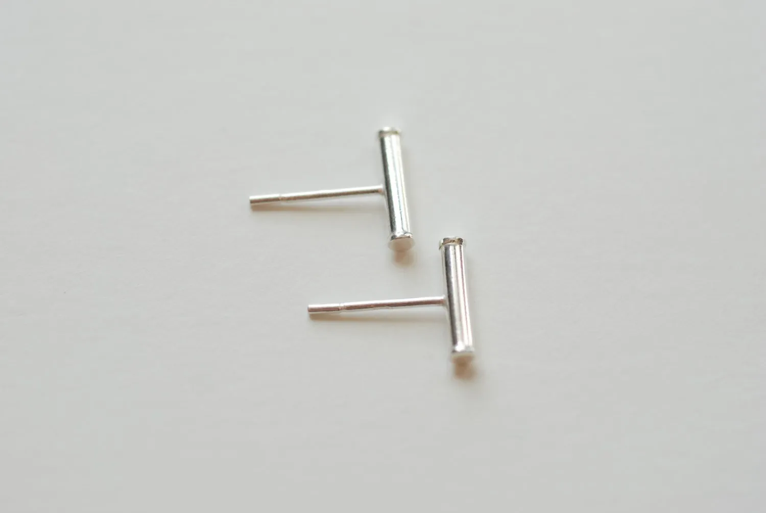 Wholesale Sterling Silver Bar Earrings, Shiny Sterling Silver, Bar Stud Earrings, Line Earrings, Minimal Post Earrings, Sterling Silver Ear Climbers