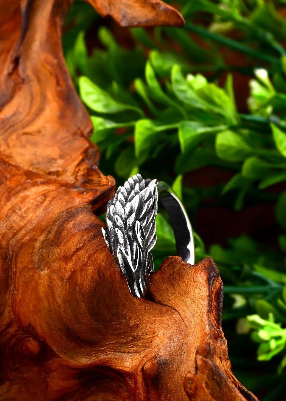 Wolf's Roar Stainless Steel Ring