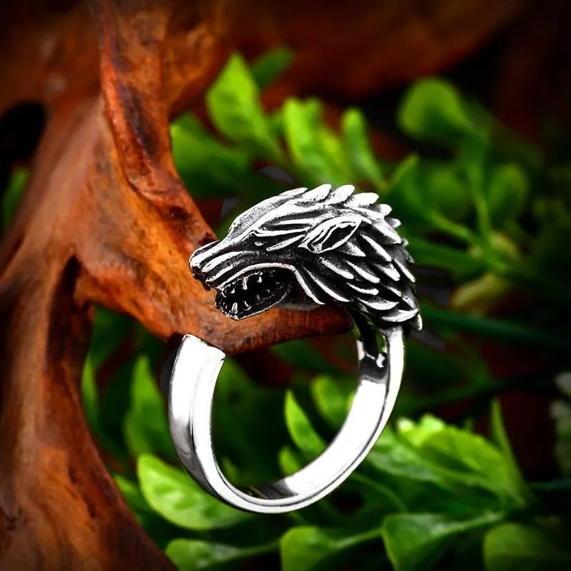 Wolf's Roar Stainless Steel Ring