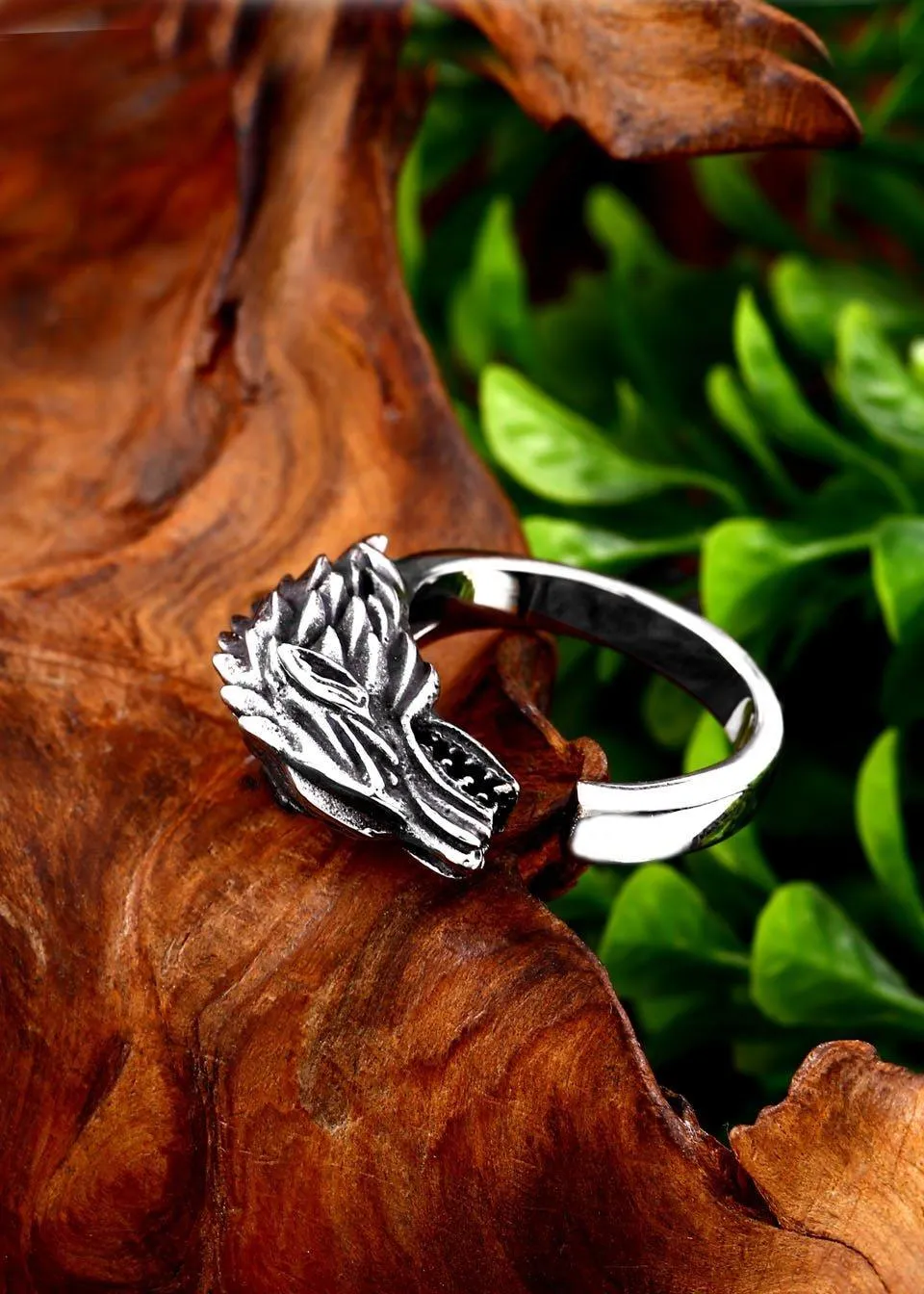 Wolf's Roar Stainless Steel Ring